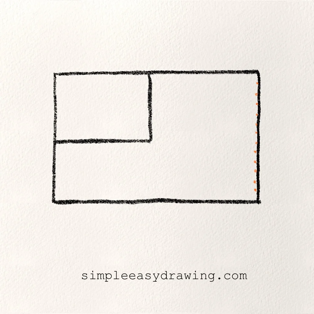 Add guide marks to space the American flag stripes evenly.
