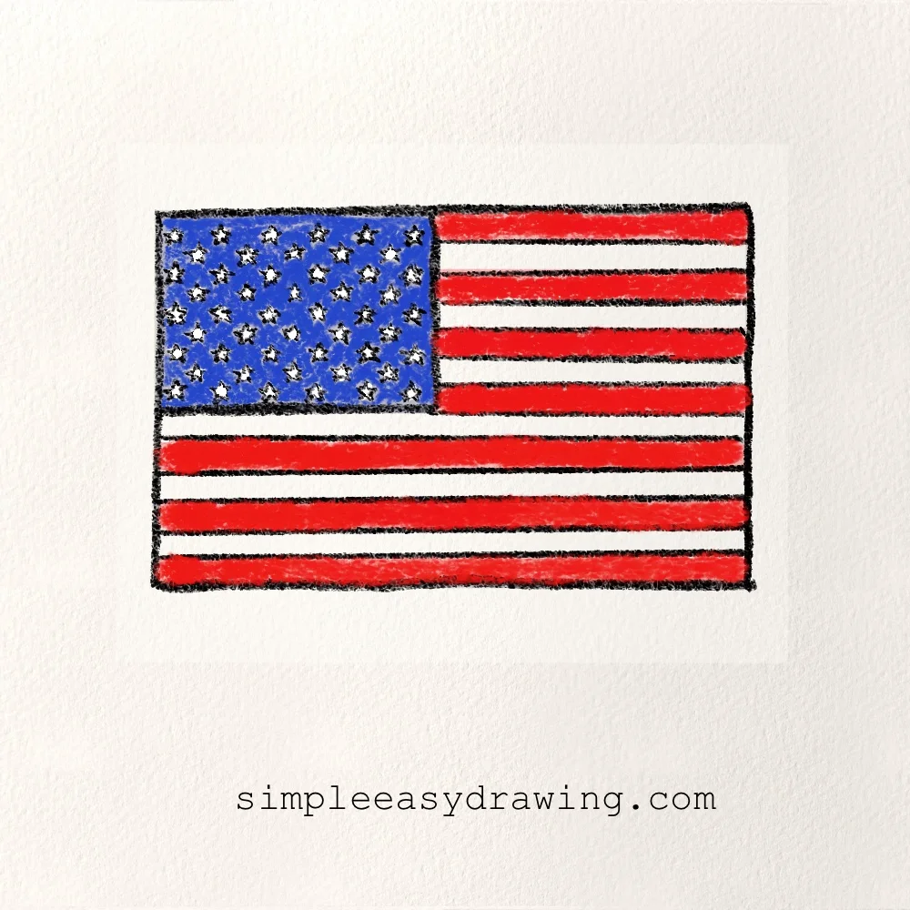 American flag drawing