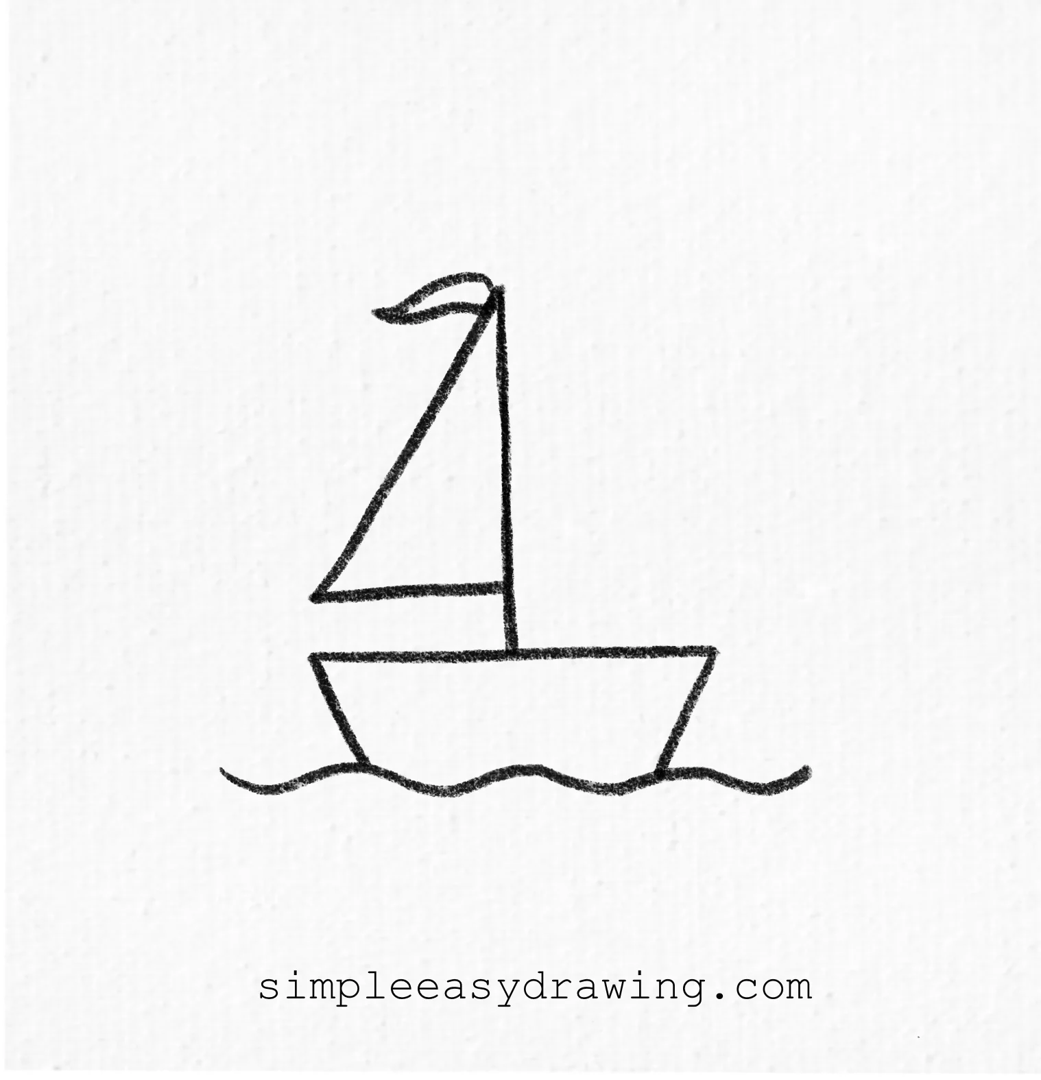 Sail boat drawing