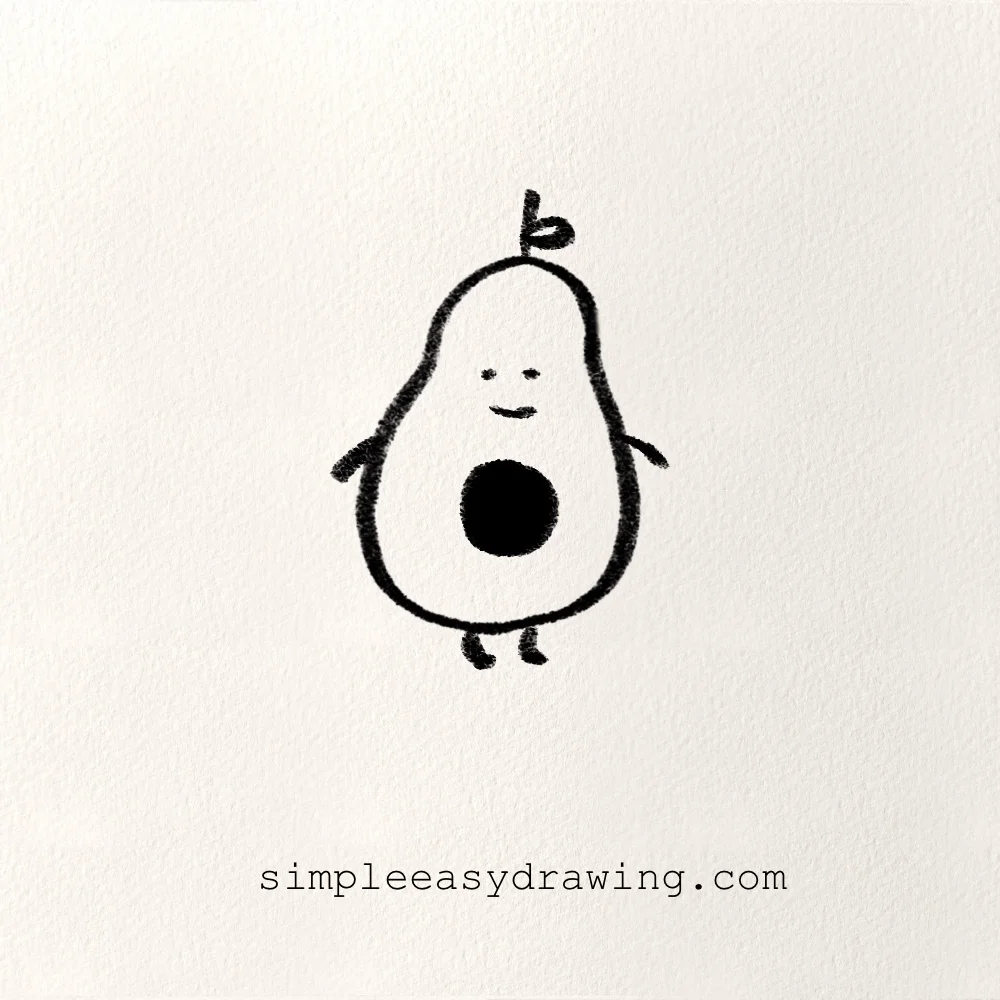 Cute avocado drawing