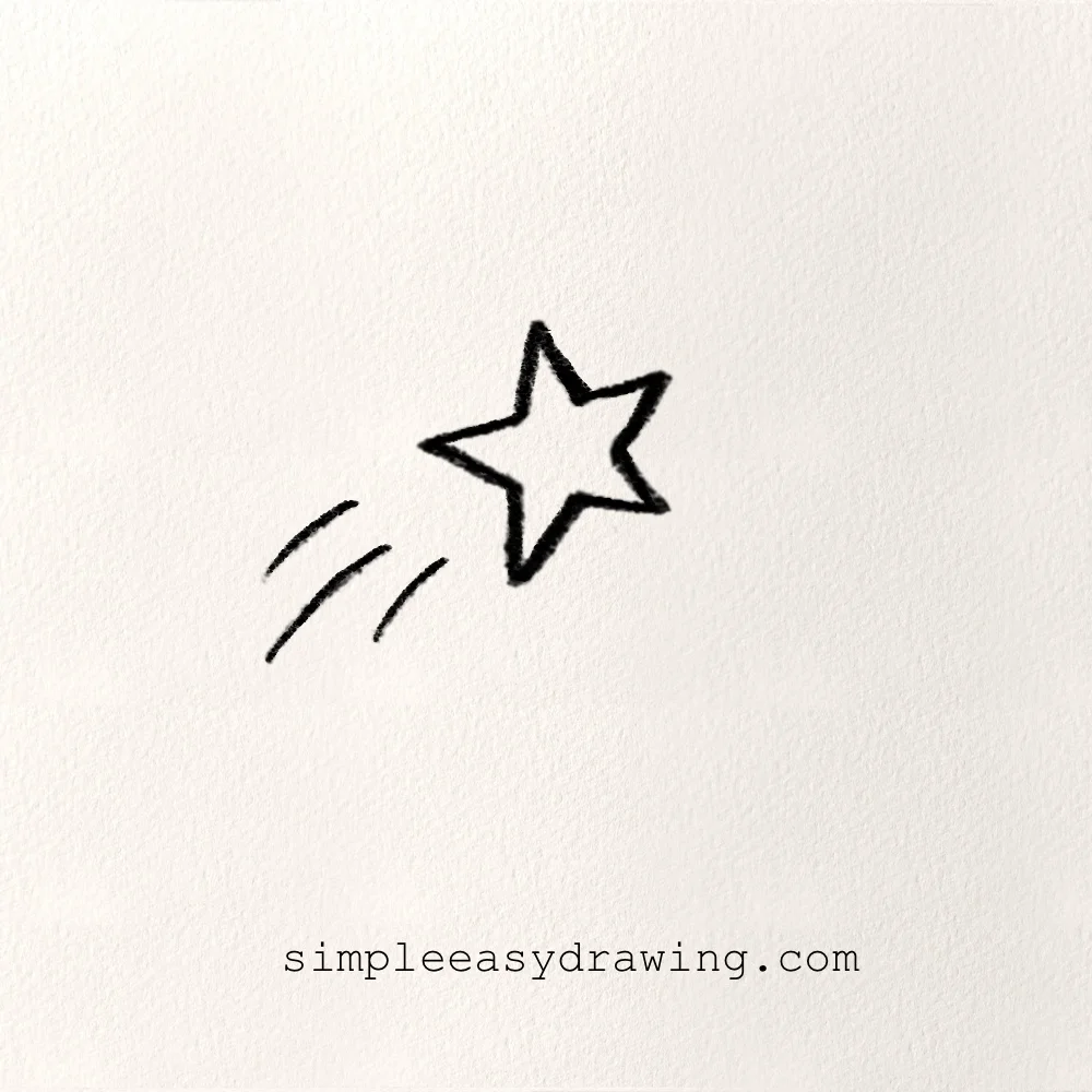 Shooting star drawing