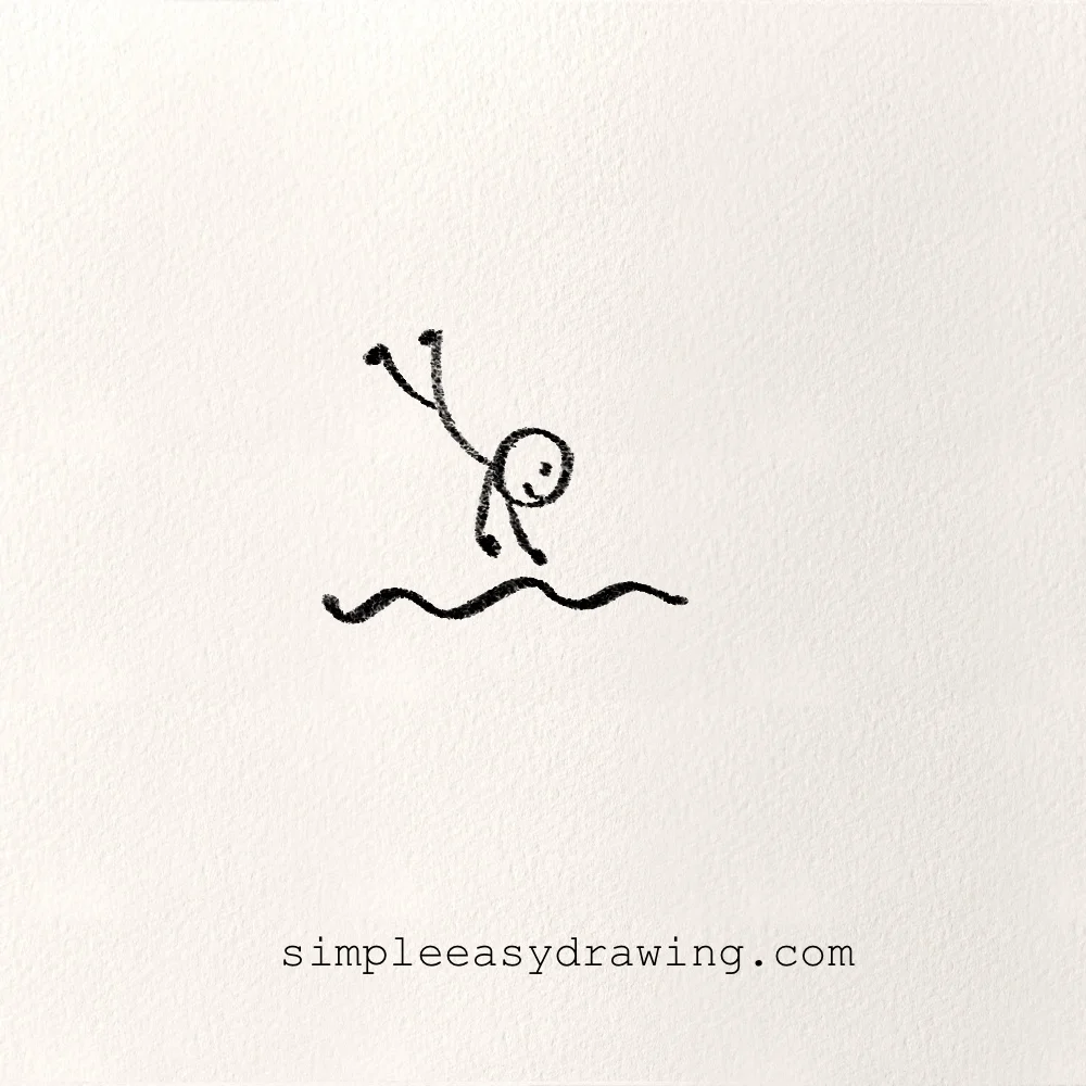 Diving drawing