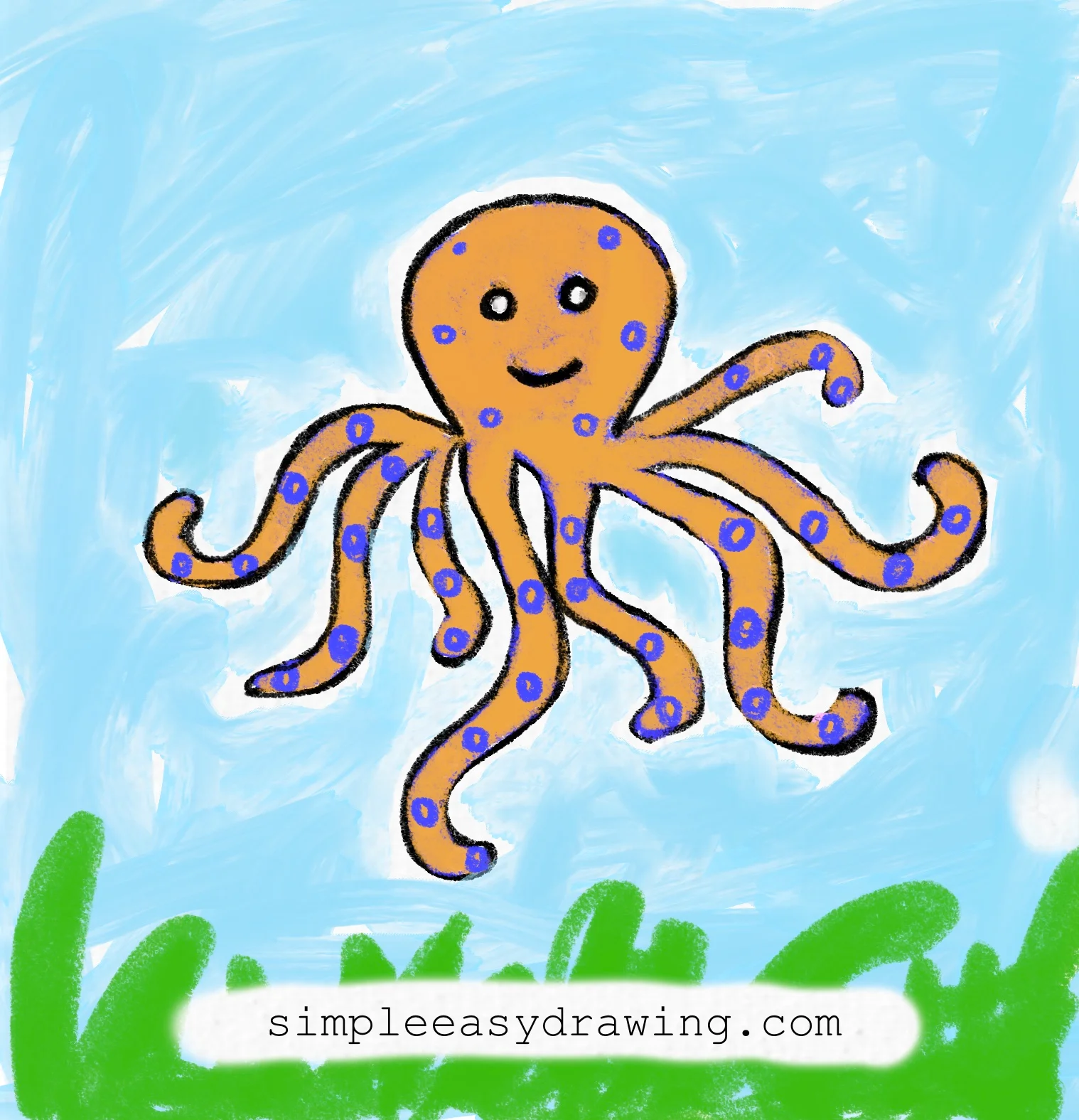 Blue ringed octopus drawing
