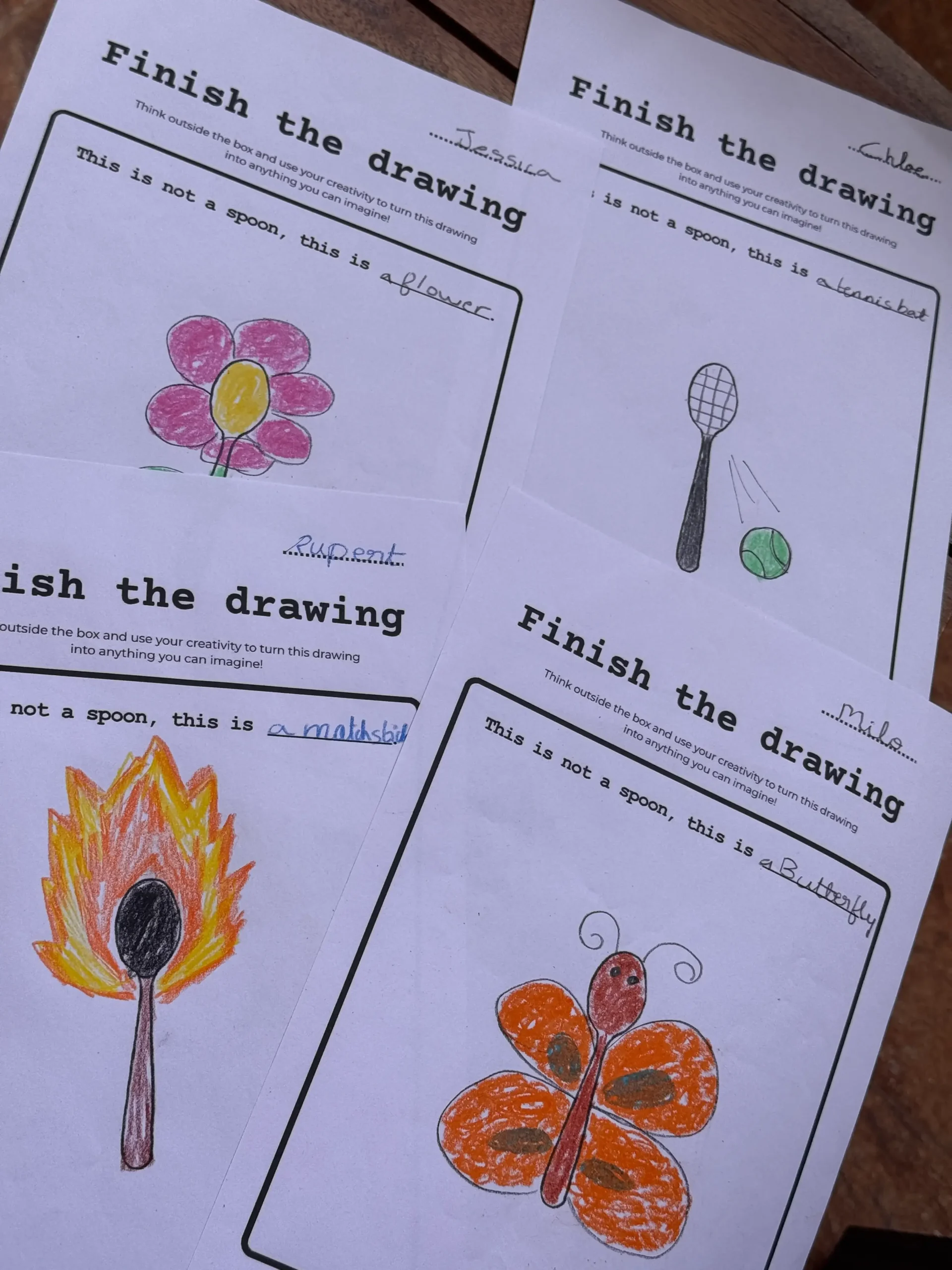 A collection of drawing worksheets
