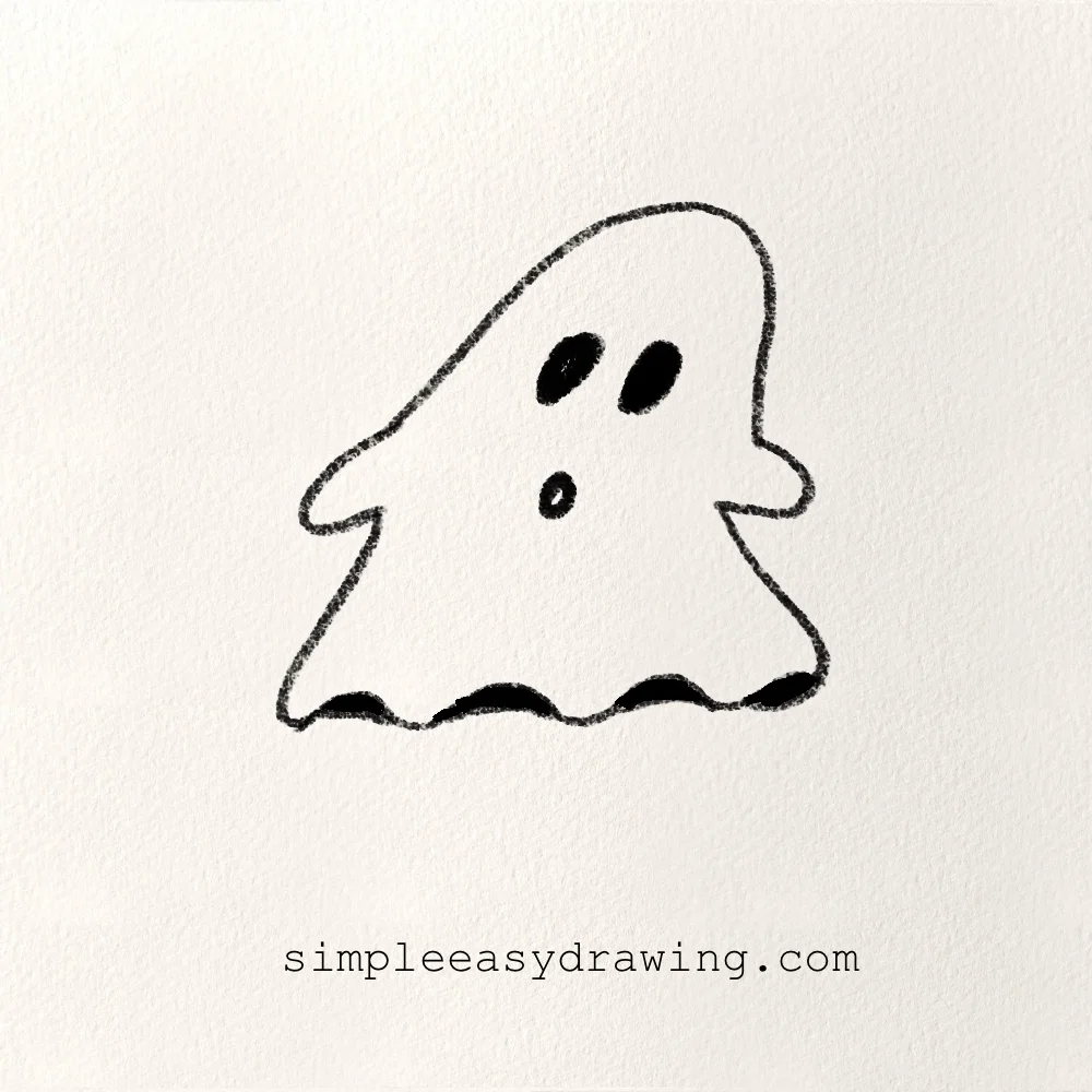 Cute ghost drawing