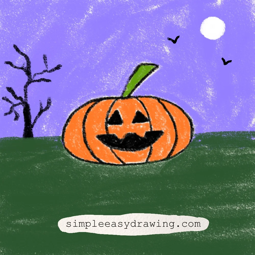 Halloween pumpkin drawing