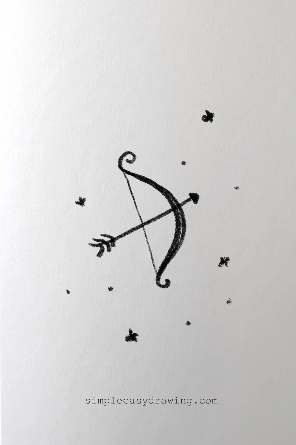 Cute bow and arrow drawing