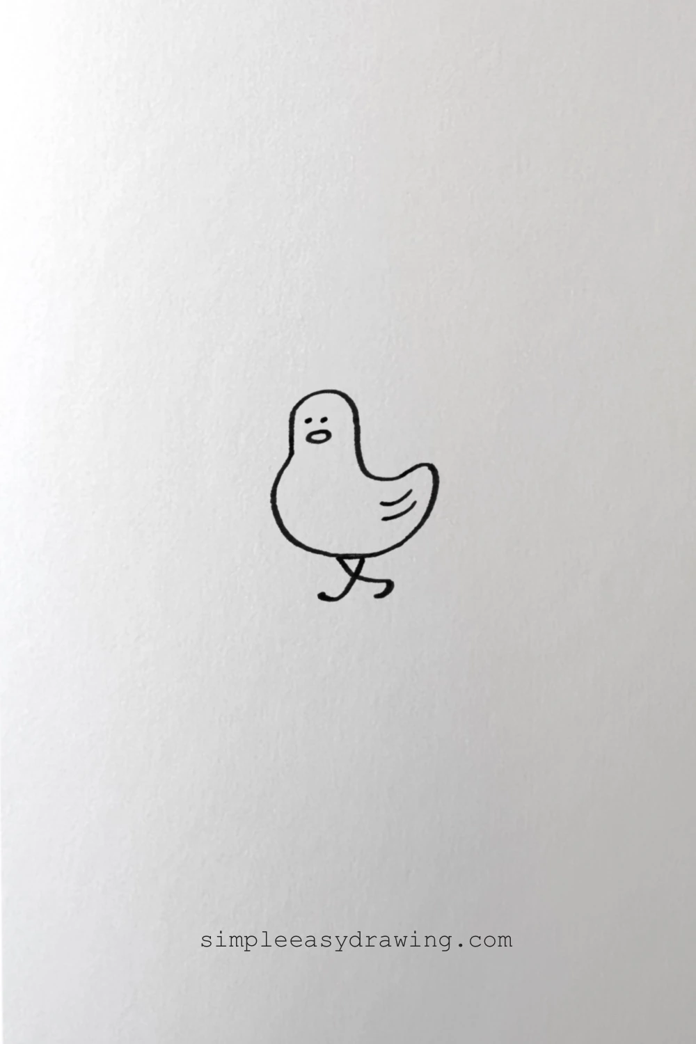 Cute walking duck drawing